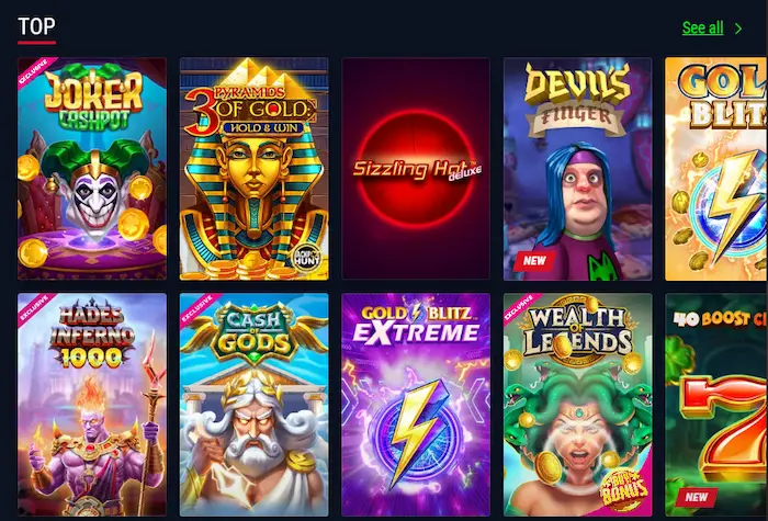 AdonioBet Casino games